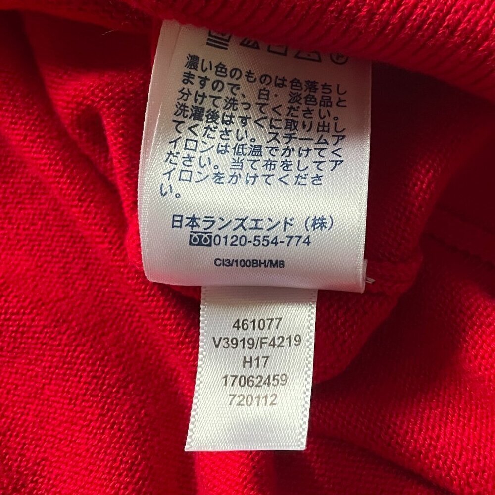 Lands’ End Men’s Supima Cotton V‑Neck Sweater Red Size L (42‑44) - Picture 7 of 8